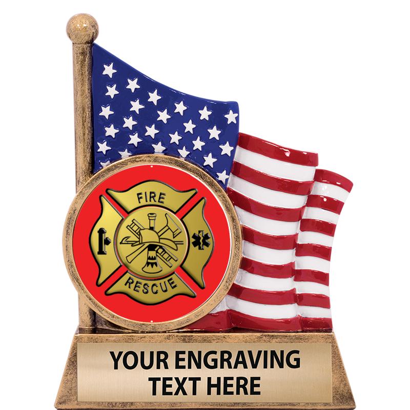 5" AMERICAN FLAG INSERT SCLPT