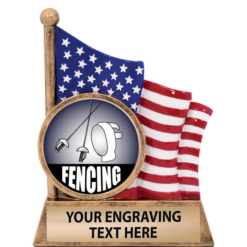 5" AMERICAN FLAG INSERT SCLPT