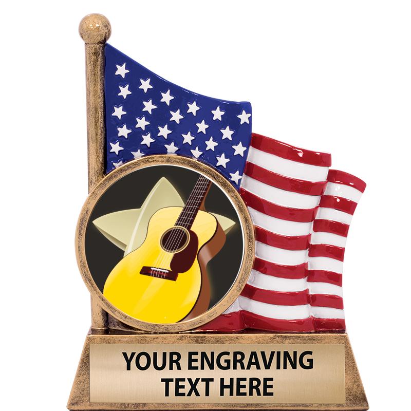 5" AMERICAN FLAG INSERT SCLPT