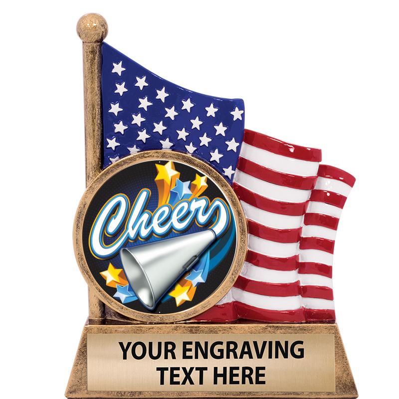 5" AMERICAN FLAG INSERT SCLPT