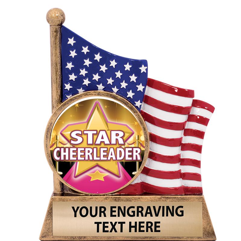 5" AMERICAN FLAG INSERT SCLPT