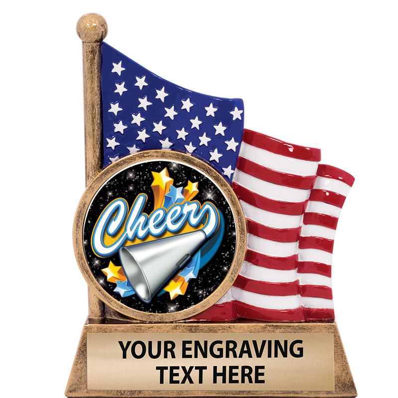 5" AMERICAN FLAG INSERT SCLPT