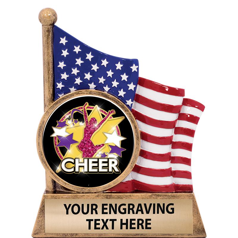 5" AMERICAN FLAG INSERT SCLPT