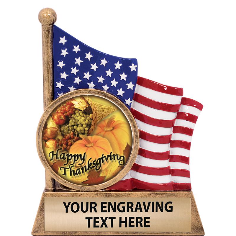 5" AMERICAN FLAG INSERT SCLPT