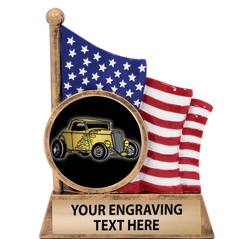 5" AMERICAN FLAG INSERT SCLPT