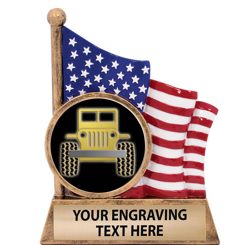 5" AMERICAN FLAG INSERT SCLPT