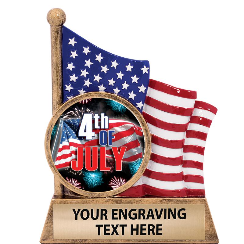 5" AMERICAN FLAG INSERT SCLPT