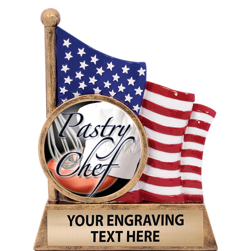 5" AMERICAN FLAG INSERT SCLPT