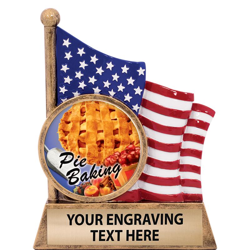 5" AMERICAN FLAG INSERT SCLPT