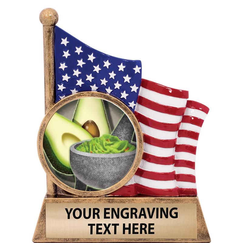 5" AMERICAN FLAG INSERT SCLPT