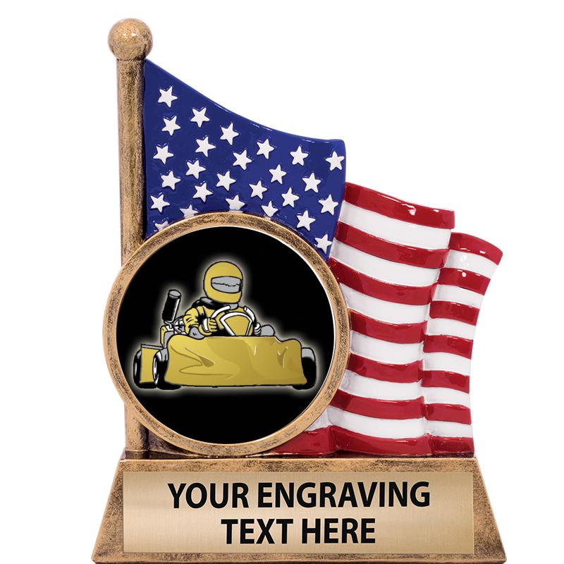 5" AMERICAN FLAG INSERT SCLPT