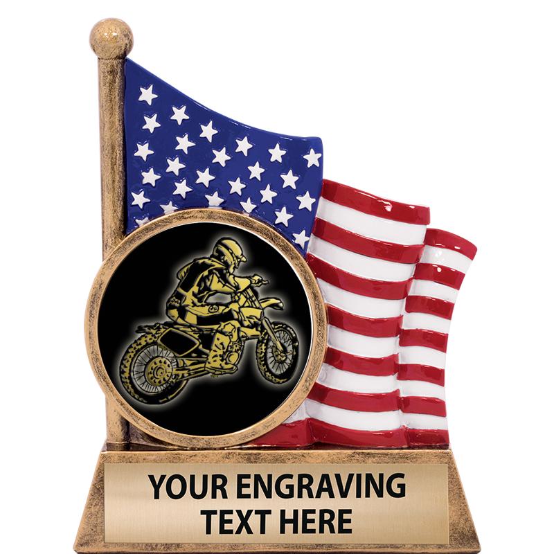 5" AMERICAN FLAG INSERT SCLPT