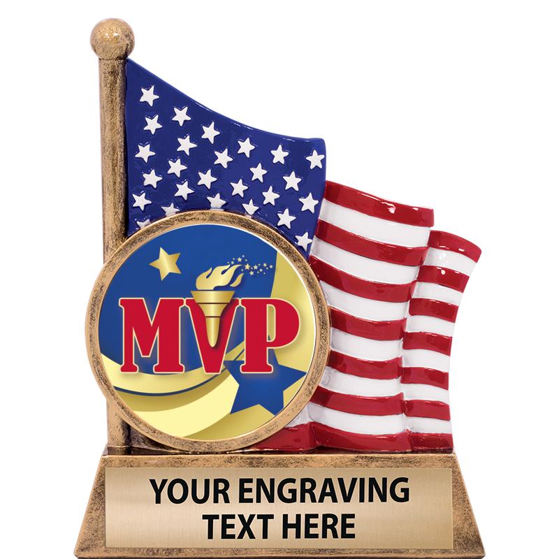 5" AMERICAN FLAG INSERT SCLPT