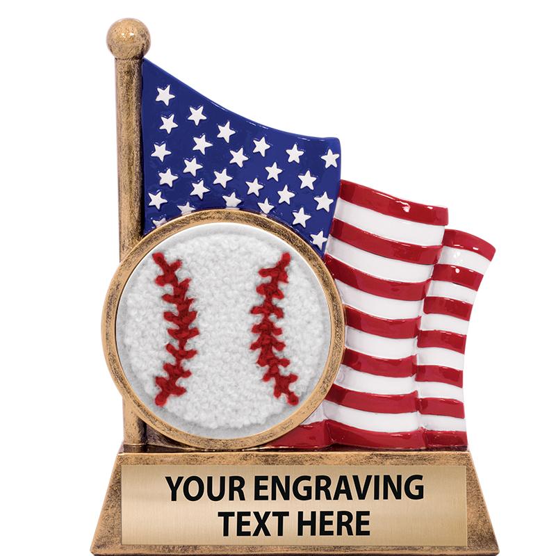 5" AMERICAN FLAG INSERT SCLPT