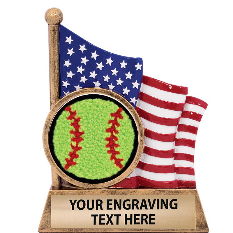 5" AMERICAN FLAG INSERT SCLPT