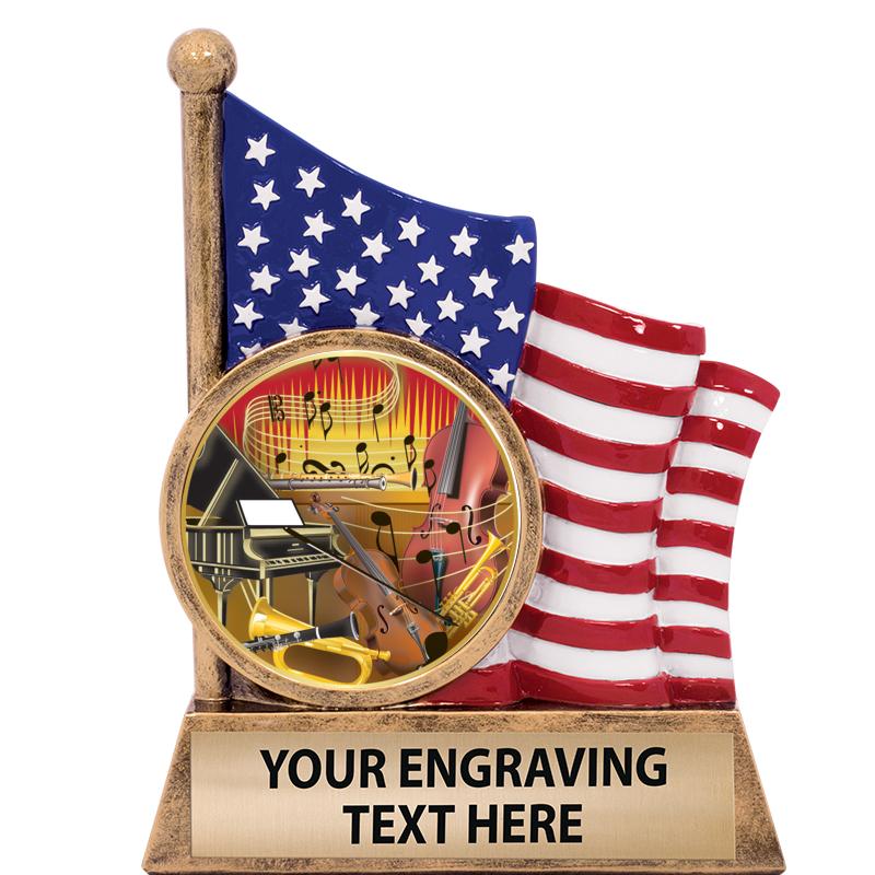 5" AMERICAN FLAG INSERT SCLPT