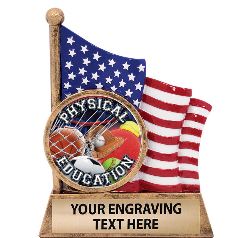 5" AMERICAN FLAG INSERT SCLPT
