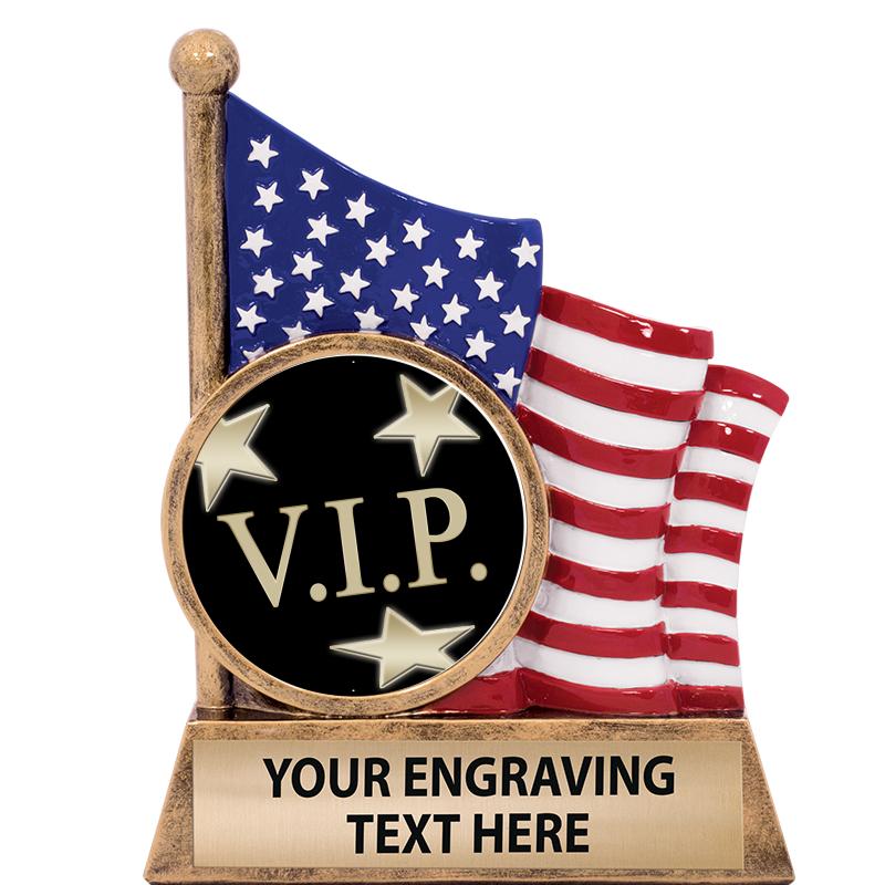 5" AMERICAN FLAG INSERT SCLPT