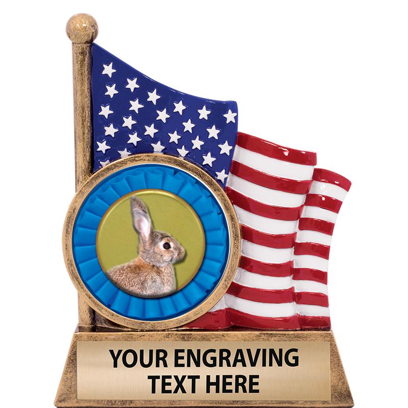 5" AMERICAN FLAG INSERT SCLPT