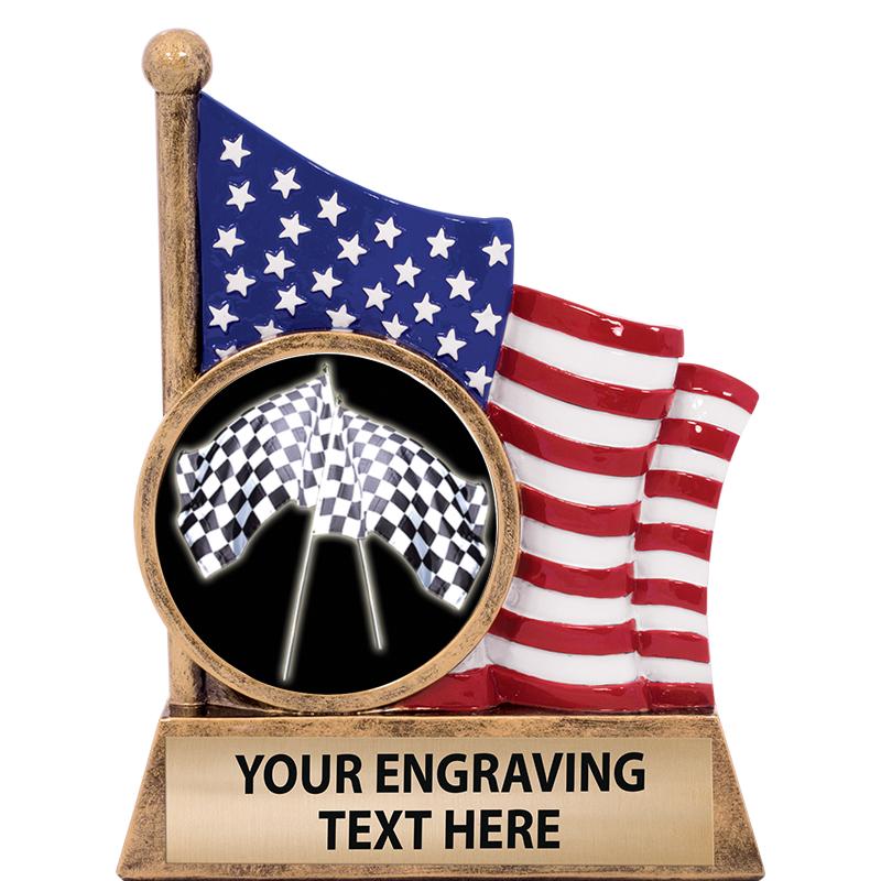 5" AMERICAN FLAG INSERT SCLPT