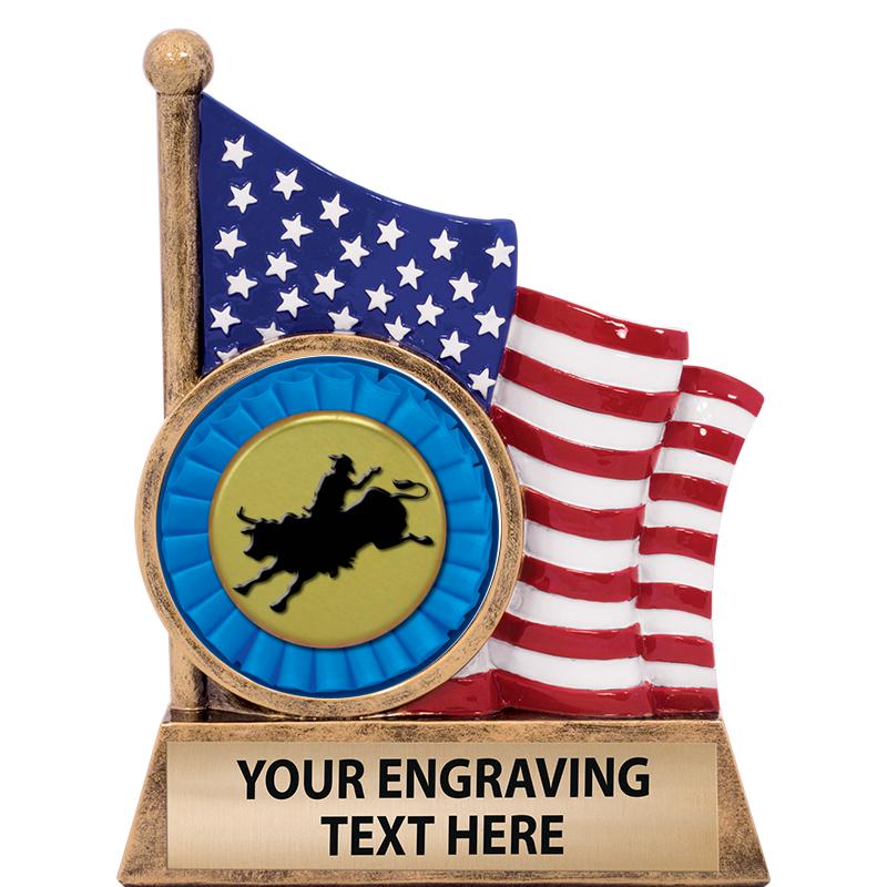 5" AMERICAN FLAG INSERT SCLPT