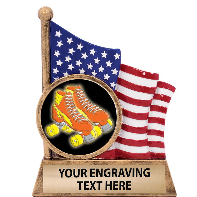 5" AMERICAN FLAG INSERT SCLPT