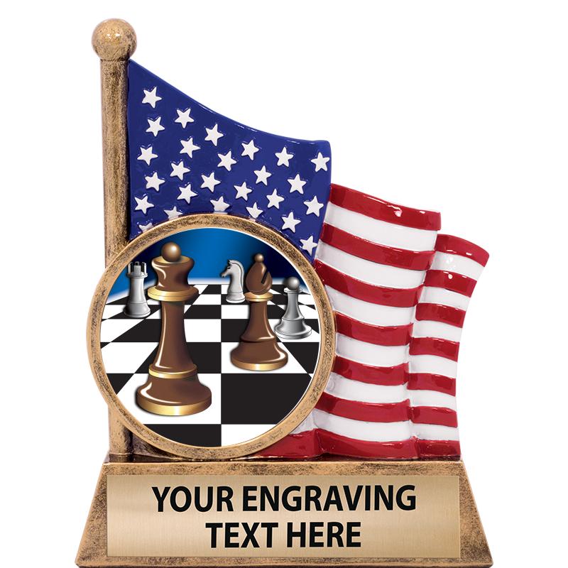 5" AMERICAN FLAG INSERT SCLPT