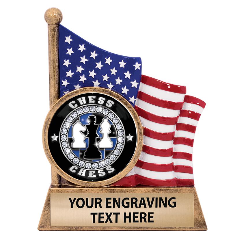 5" AMERICAN FLAG INSERT SCLPT