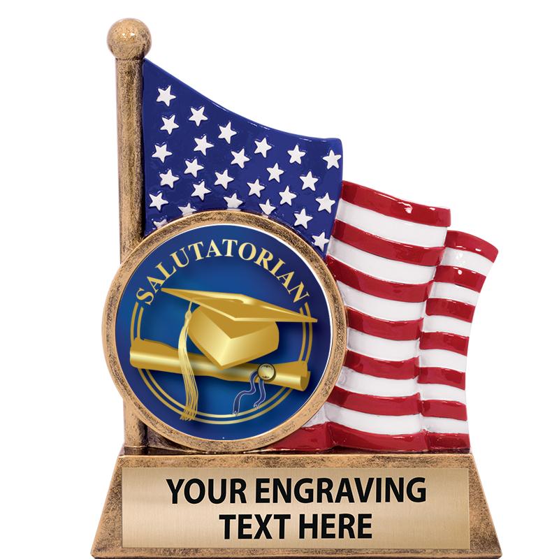 5" AMERICAN FLAG INSERT SCLPT