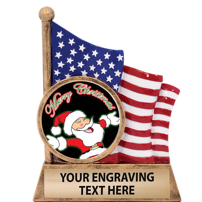 5" AMERICAN FLAG INSERT SCLPT