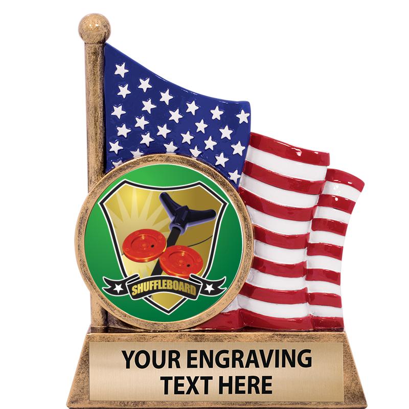 5" AMERICAN FLAG INSERT SCLPT