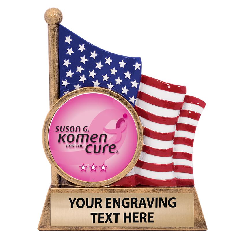 5" AMERICAN FLAG INSERT SCLPT