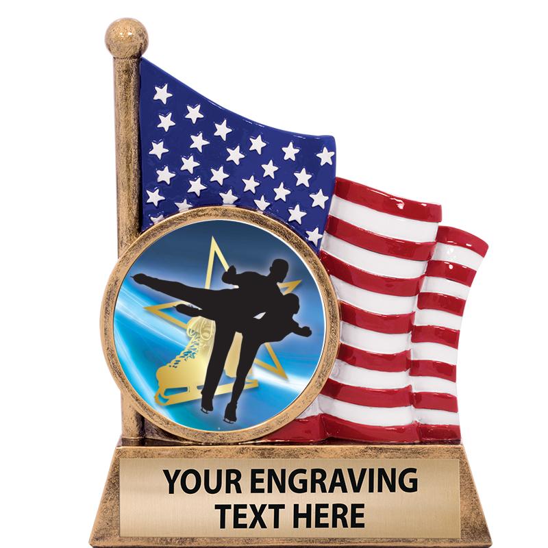 5" AMERICAN FLAG INSERT SCLPT