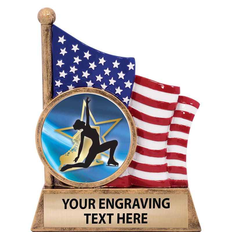 5" AMERICAN FLAG INSERT SCLPT