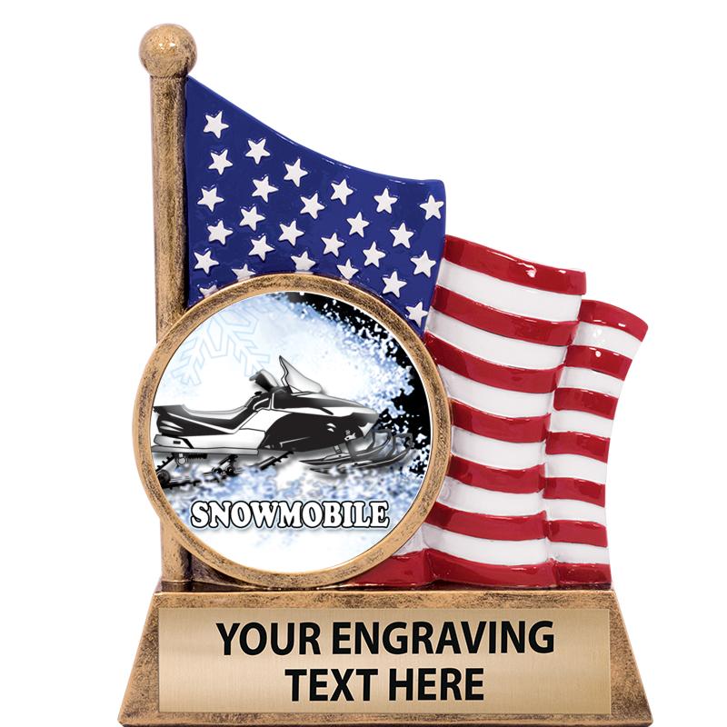 5" AMERICAN FLAG INSERT SCLPT