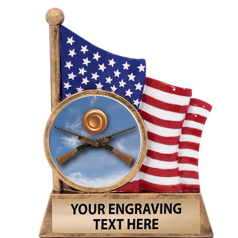 5" AMERICAN FLAG INSERT SCLPT