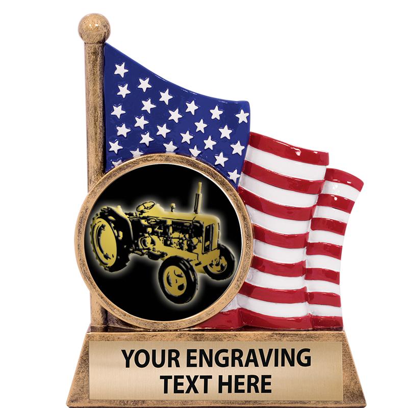 5" AMERICAN FLAG INSERT SCLPT