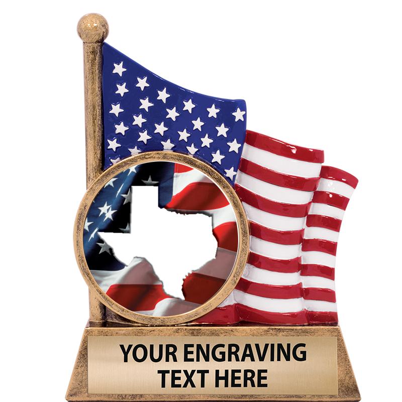 5" AMERICAN FLAG INSERT SCLPT