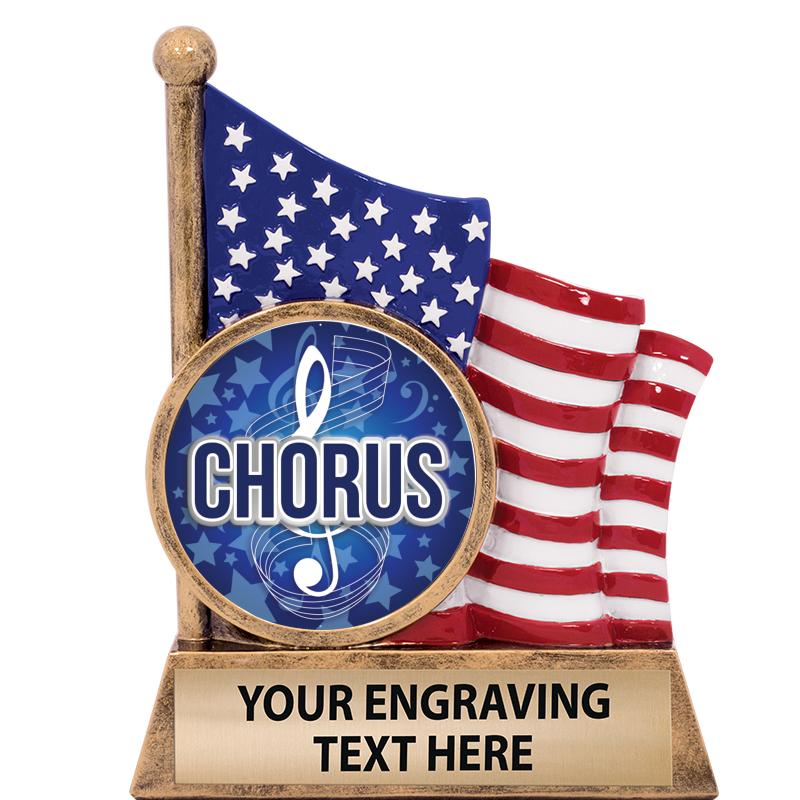 5" AMERICAN FLAG INSERT SCLPT