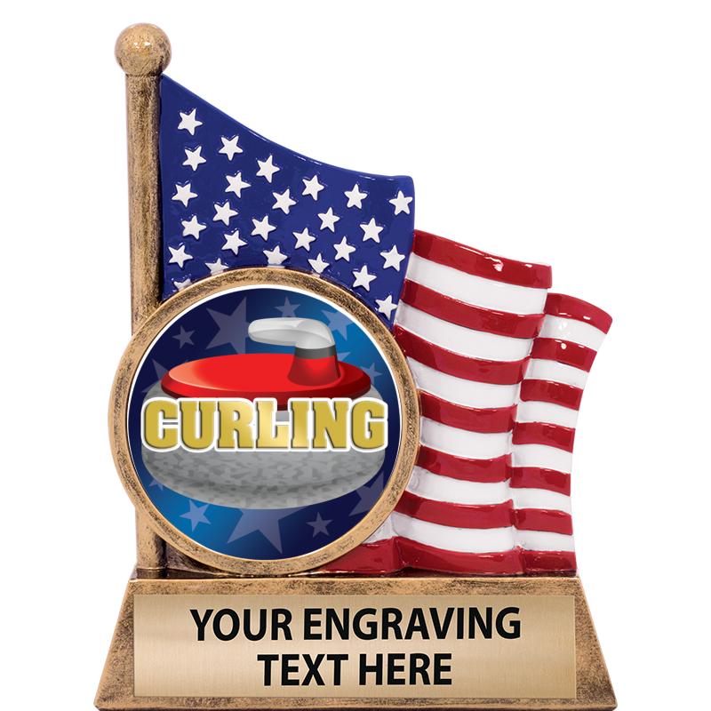 5" AMERICAN FLAG INSERT SCLPT