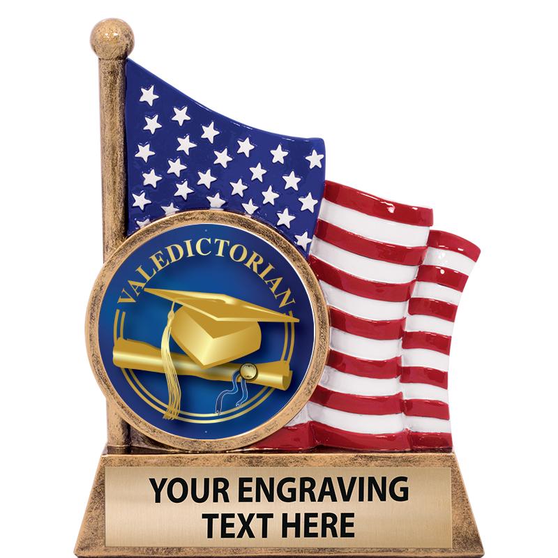 5" AMERICAN FLAG INSERT SCLPT