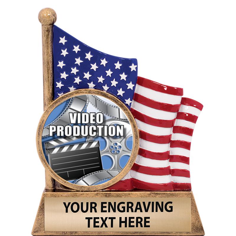 5" AMERICAN FLAG INSERT SCLPT