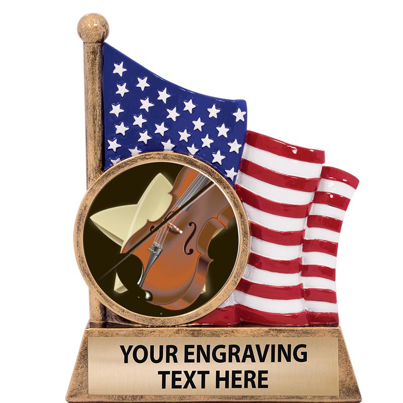 5" AMERICAN FLAG INSERT SCLPT