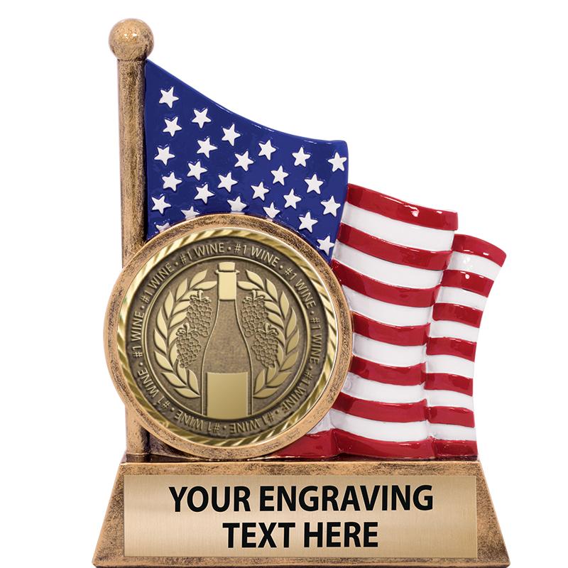 5" AMERICAN FLAG INSERT SCLPT