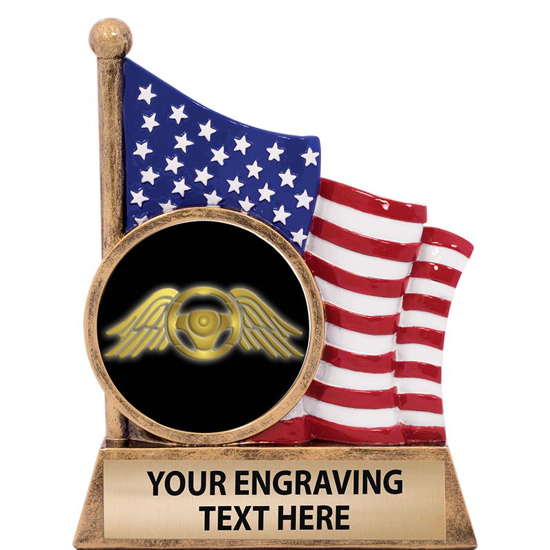 5" AMERICAN FLAG INSERT SCLPT