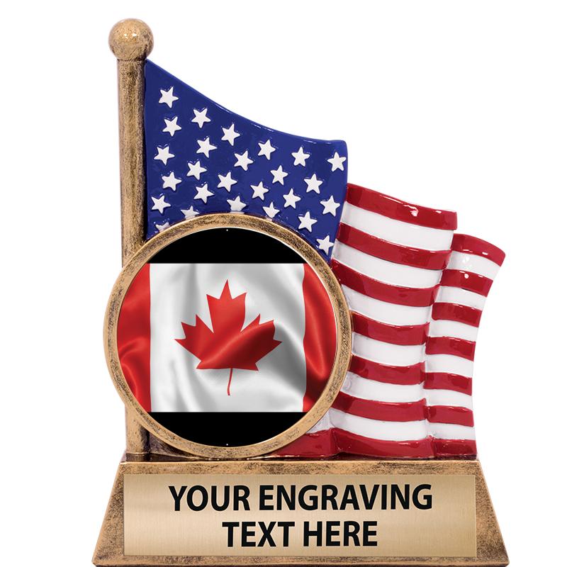 5" AMERICAN FLAG INSERT SCLPT