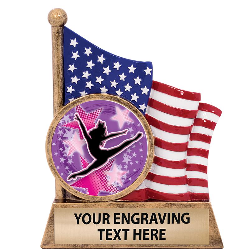 5" AMERICAN FLAG INSERT SCLPT