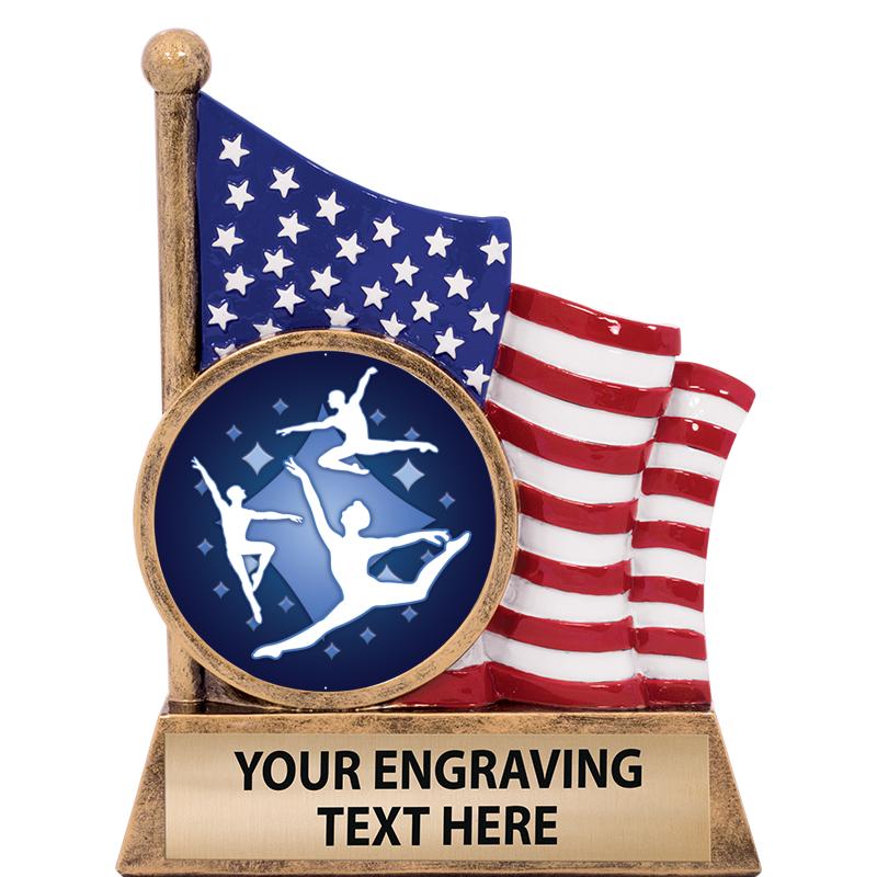 5" AMERICAN FLAG INSERT SCLPT