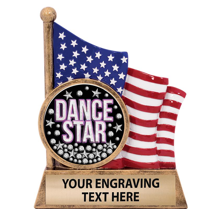 5" AMERICAN FLAG INSERT SCLPT