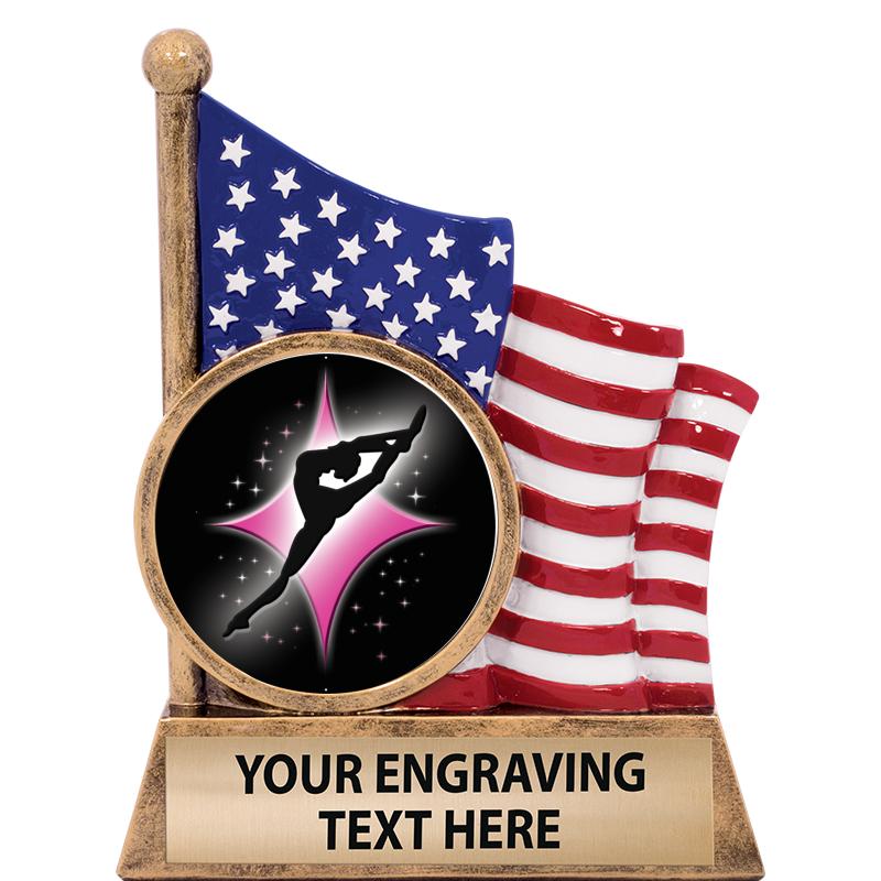 5" AMERICAN FLAG INSERT SCLPT